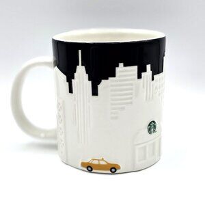 Starbucks New York City Collector Series Mug Skyline Taxi Ceramic 2012 Coffee Cu